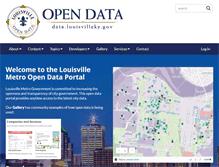 Tablet Screenshot of data.louisvilleky.gov
